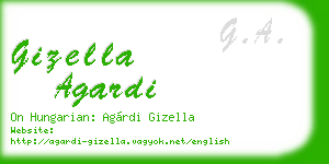 gizella agardi business card
