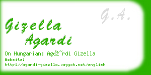 gizella agardi business card